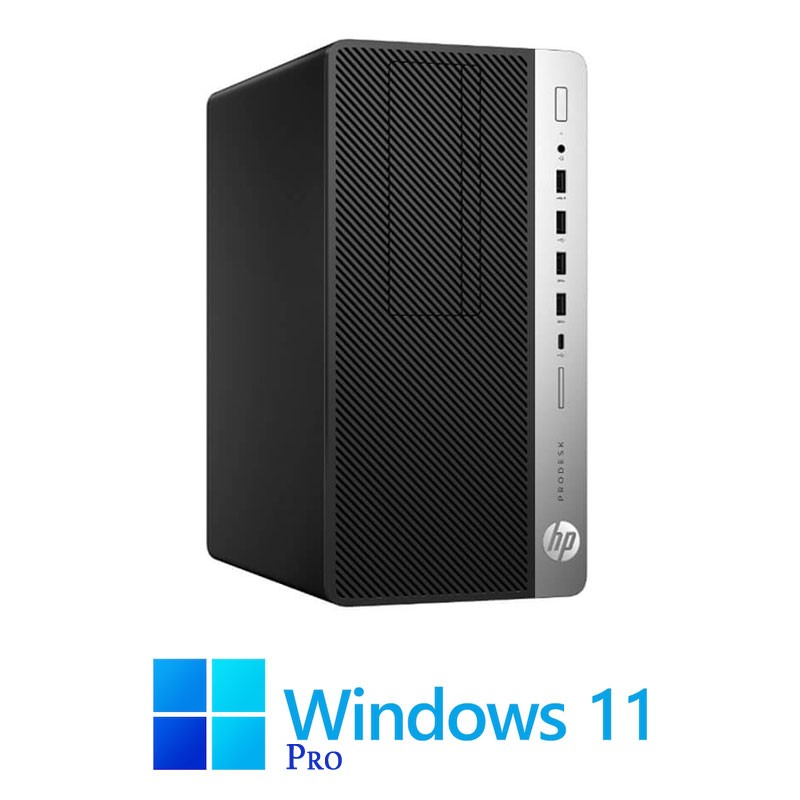 Calculatoare HP ProDesk 600 G4 MT, Hexa Core i5-9500, 16GB, 256GB SSD, Win 11 Pro